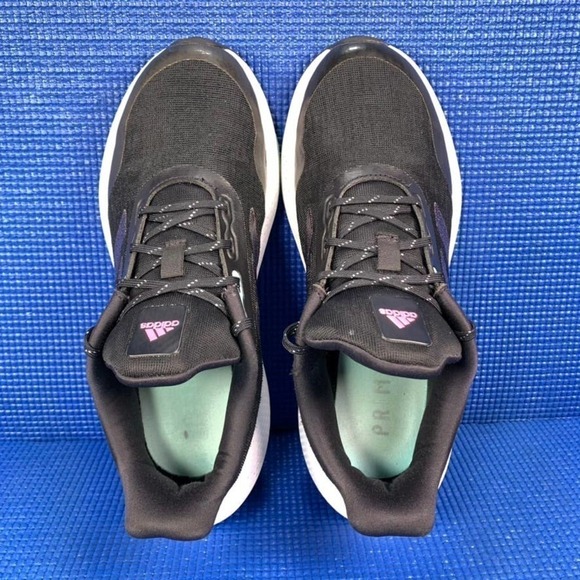 ADIDAS EQ21 RUN Kids-Girls Size 4.5 Black White Running Shoes H01872 - Picture 6 of 8